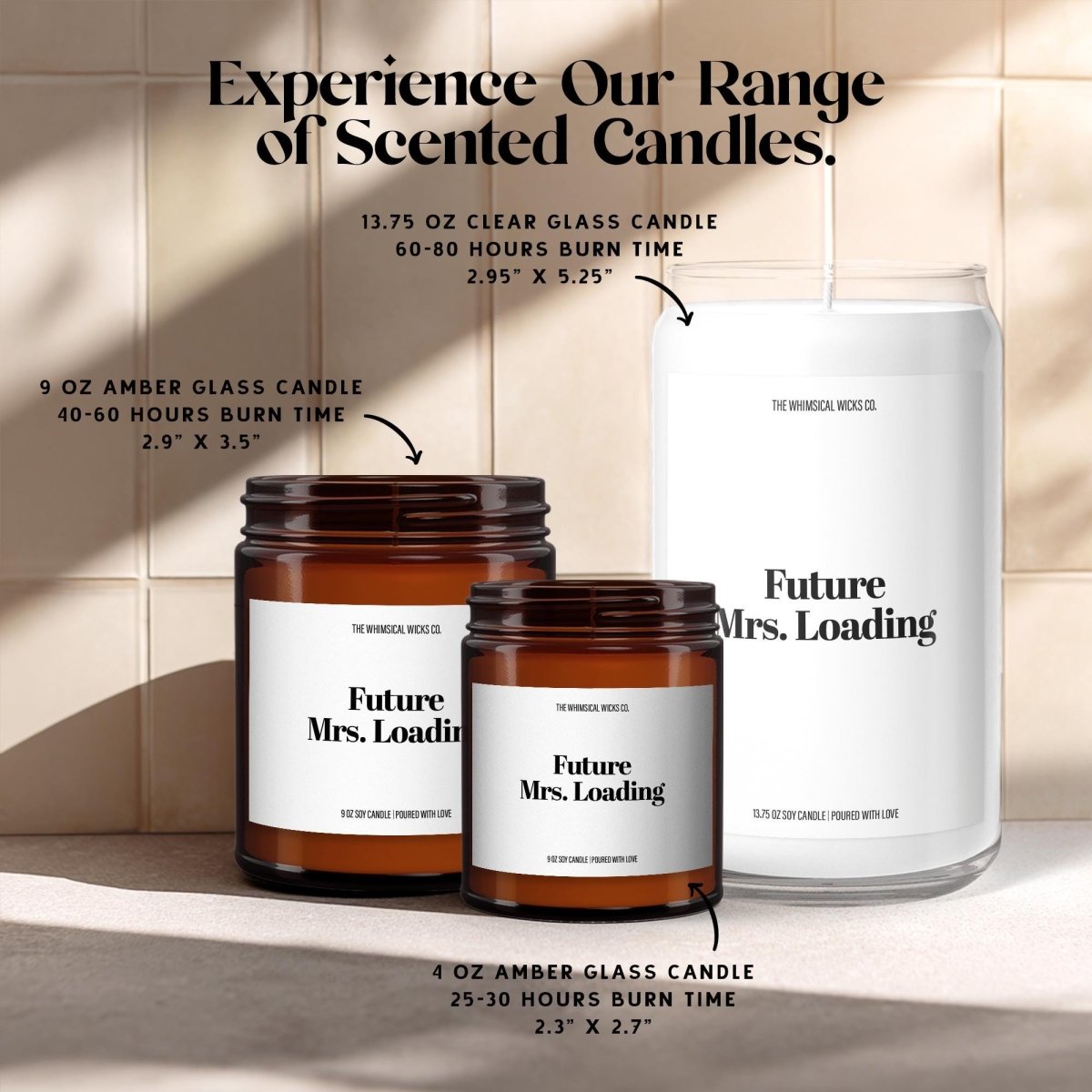 Funny Bachelorette Party Candle Gift | Future Mrs Loading - The Whimsical Wicks Co