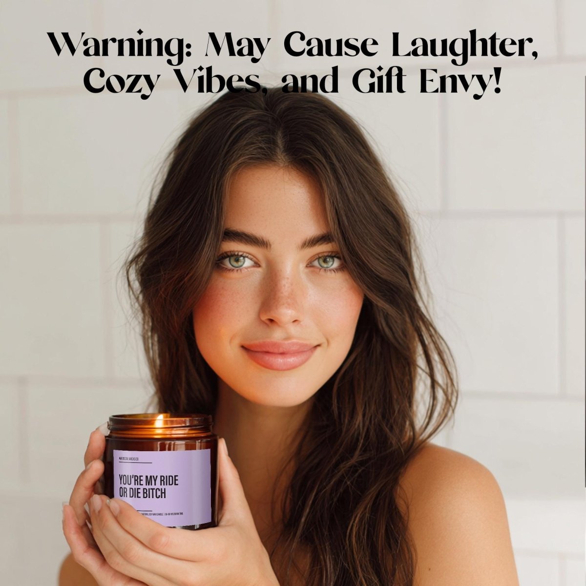 Funny Best Friend Candle Gift | Ride or Die Bitch - The Whimsical Wicks Co