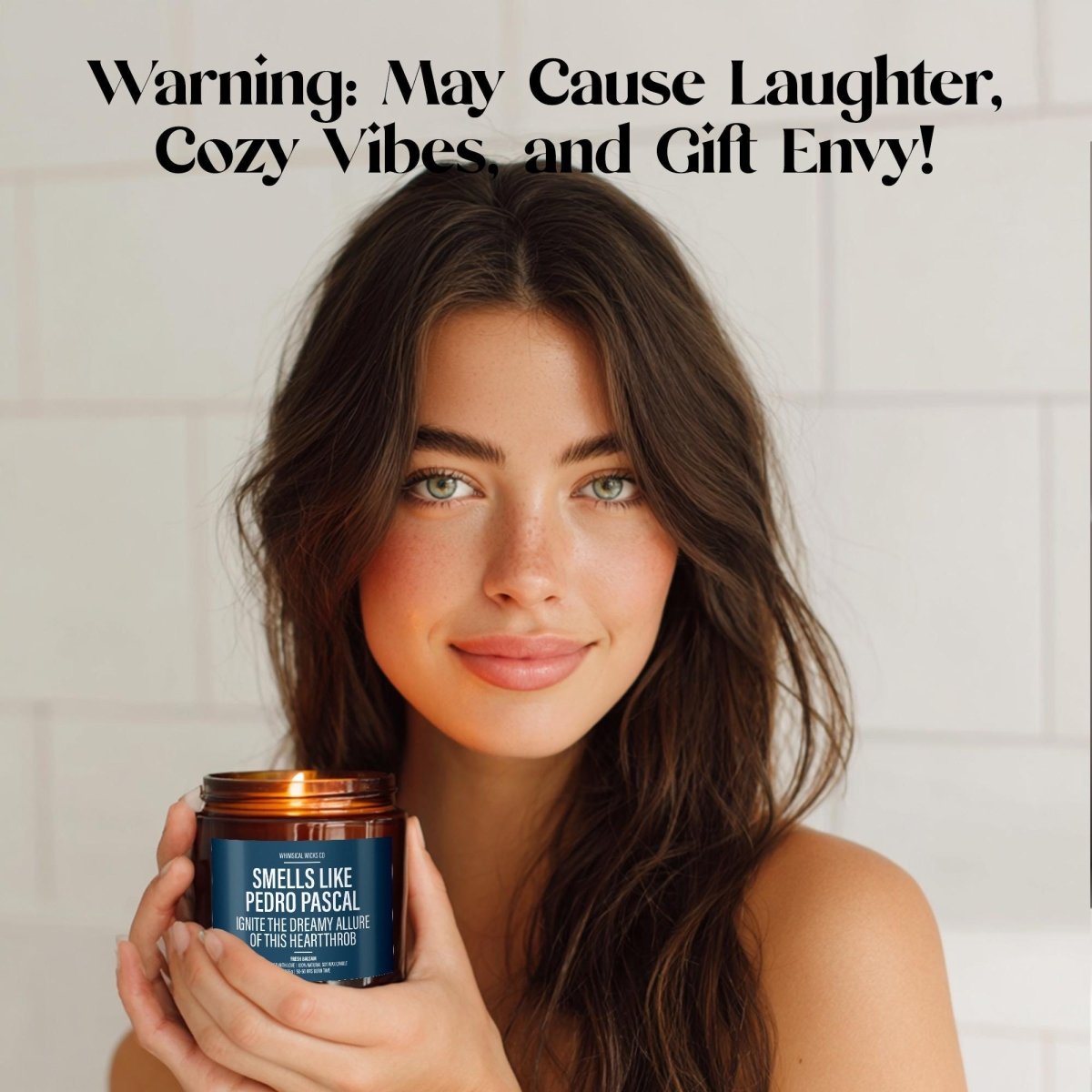 Funny Celebrity Candle Gift | Smells Like Pedro Pascal - The Whimsical Wicks Co