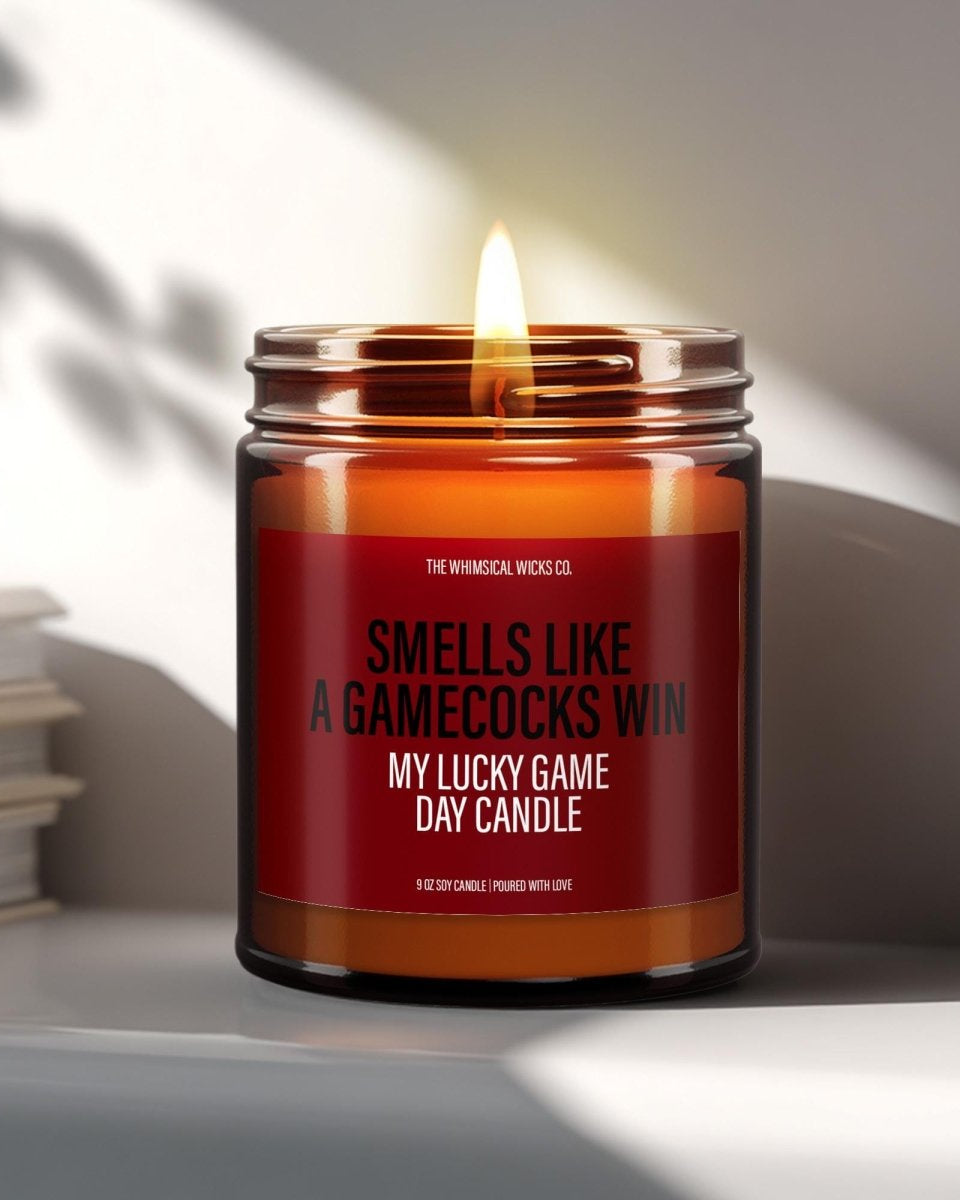 Funny College Football Candle Gift | Smells Like a Gamecocks Win - The Whimsical Wicks Co