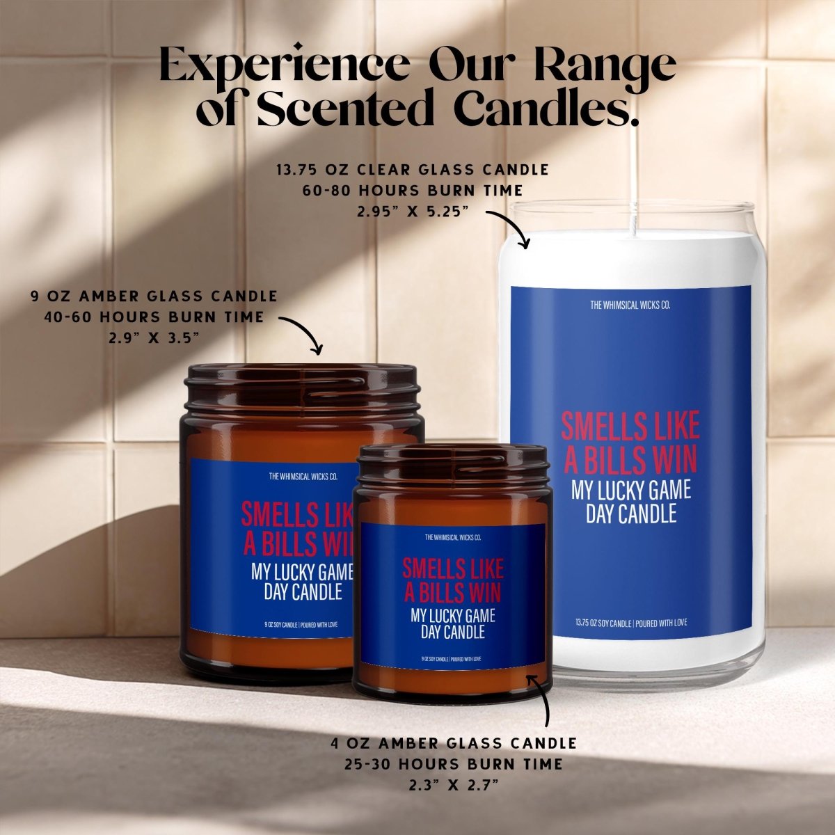 Funny NFL Football Candle Gift | Smells Like a Bills Win - The Whimsical Wicks Co