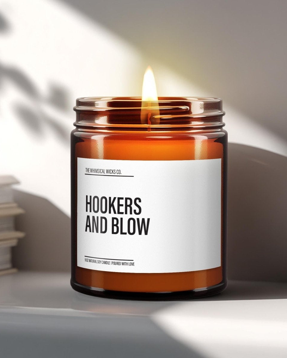 Hookers and Blow Candle | Adult Humor Gift - The Whimsical Wicks Co