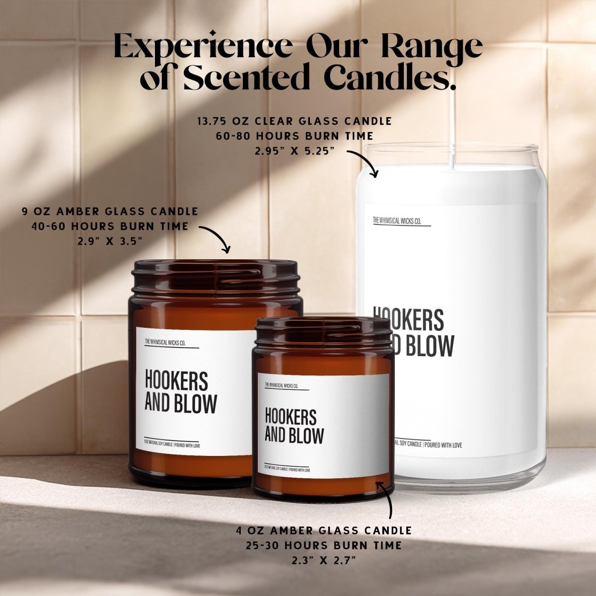 Hookers and Blow Candle | Adult Humor Gift - The Whimsical Wicks Co