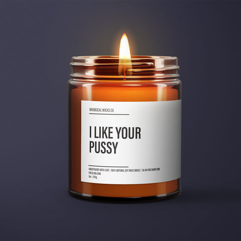 I Like Your Pussy Candle | Adult Humor | Gift Custom Candle | Friendship Candle | Funny Valentines day Gift For Him or Her