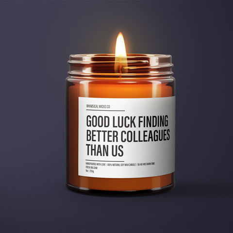 Coworker Leaving Gift | Coworker Candle | Essential Oil Soy Wax Candle | Coworker Goodbye Gift | Coworker Appreciation Gift | Funny Gifts