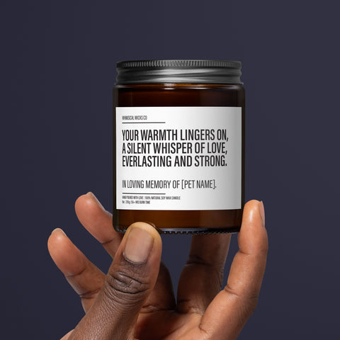 Pet memorial candle, Silent love whisper, Everlasting memory, Personalized pet gift, Pet loss sympathy, Forever in heart, Custom pet tribute, Loving memory candle, Pet remembrance, Grief comfort gift, Pet bereavement, Heartfelt pet candle