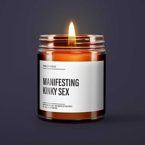 Manifesting Kinky Sex Soy Candle | Unique Wedding Gift For Couple | Funny Gifts | Engagement Gift Ideas | Wedding Gifts | Boyfriend Gift