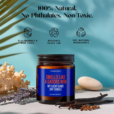 Florida Gator Candle Gift, Fall Home Decor, College Football Candle, Housewarming Gift, Unique Gifts for Him, Scented Candle,Fall Style Gift