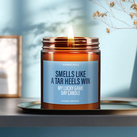 Smells Like A Tar Heels Win Candle, UNC Game, College Basketball Candle, Fall Candle Gift, UNC Chapel Hill Candle, Game Day Decor,Fall Style