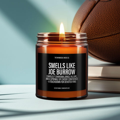 Smells Like Joe Burrow Candle, Cincinnati Bengals Gift, Unique Gift For Boyfriend, Sports Game Candle, Victory Scented Candle, Gift Under 30