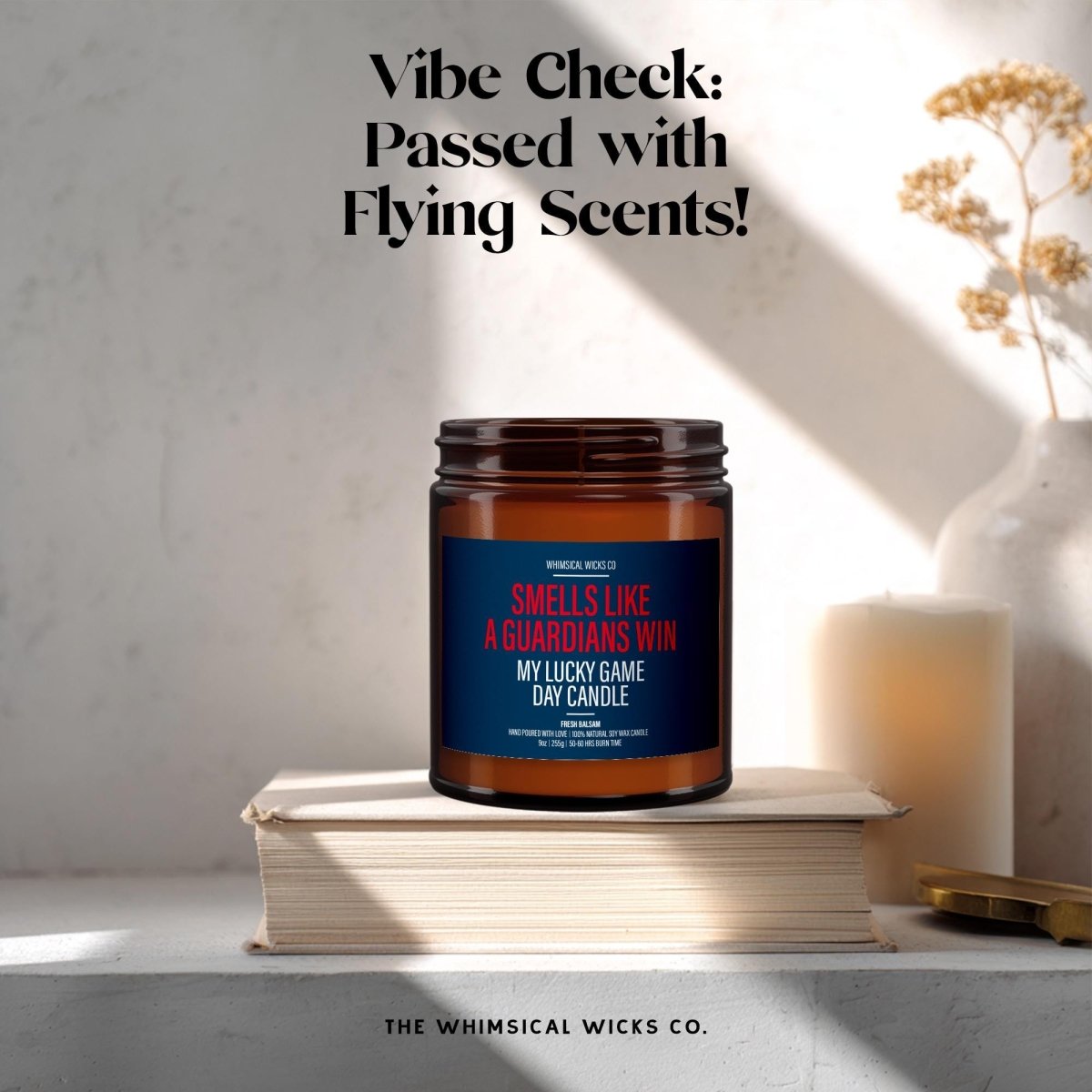 Smells Like A Guardians Win Candle ~ Lucky Game Day Candle ~ Unique Birthday Gift Idea - The Whimsical Wicks Co