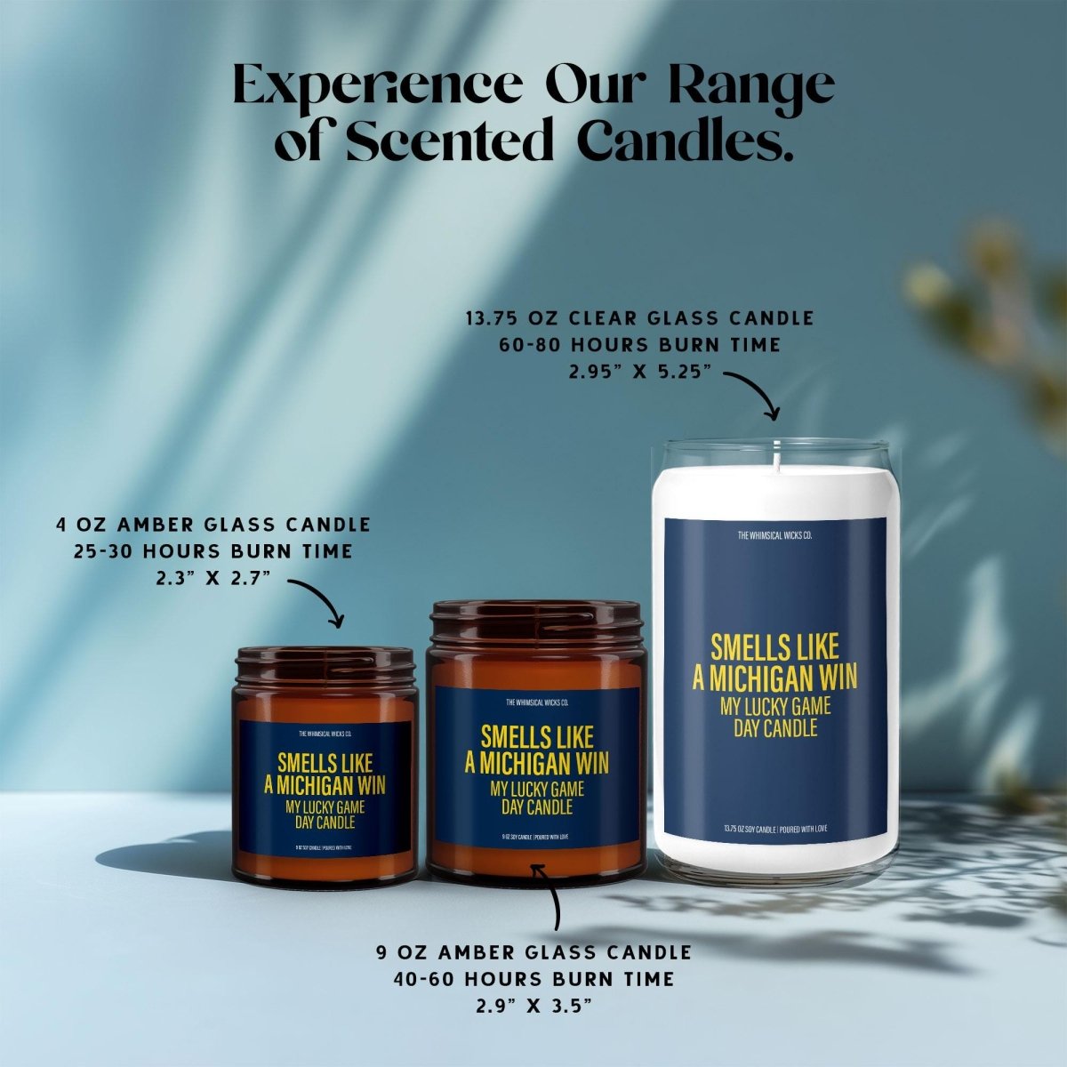 Smells Like A Michigan Win | Football Candle - The Whimsical Wicks Co