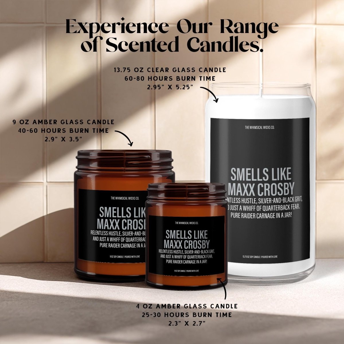 Smells Like Maxx Crosby | Football Fan Gag Gift - The Whimsical Wicks Co