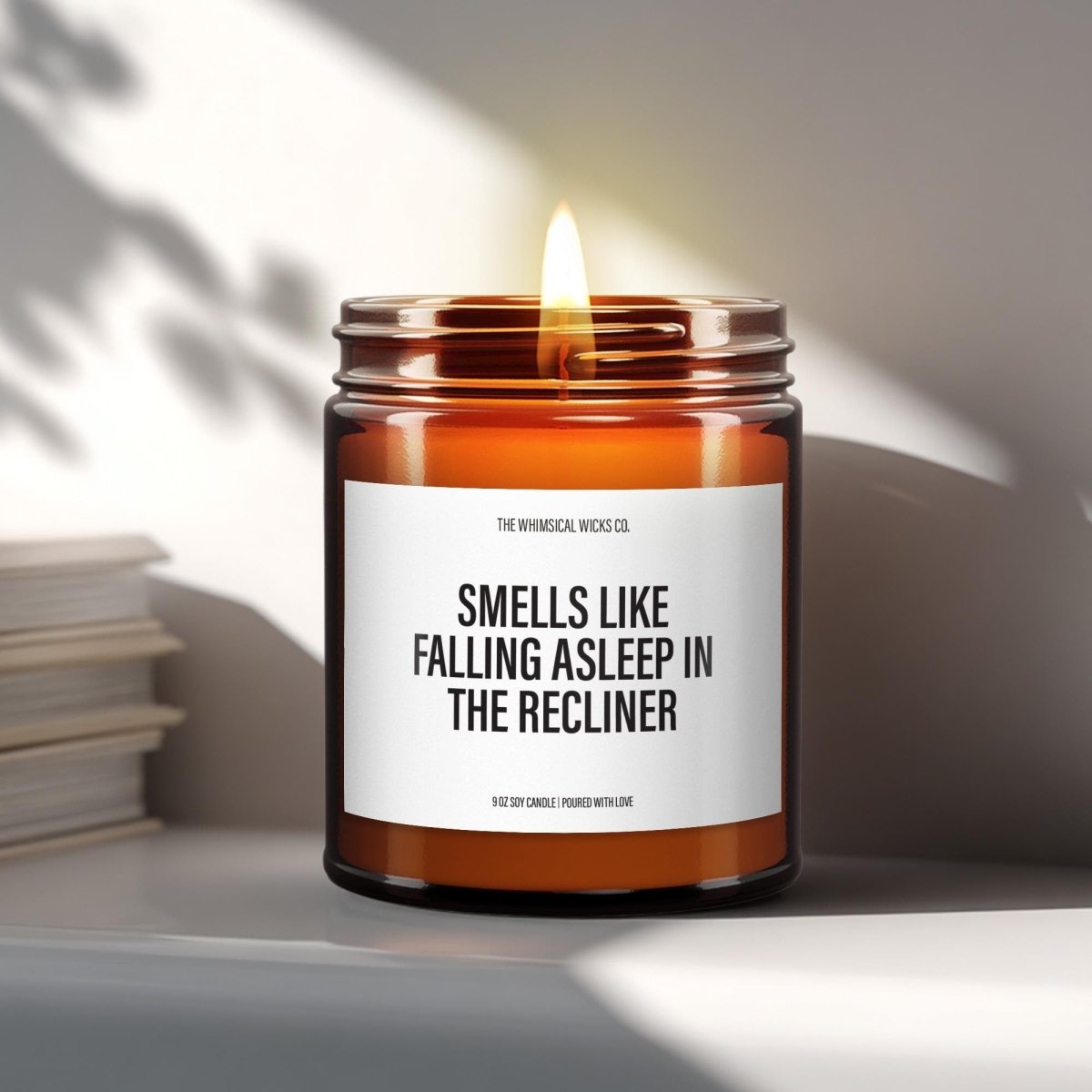 Falling Asleep in the Recliner | Funny Dad Candle - The Whimsical Wicks Co