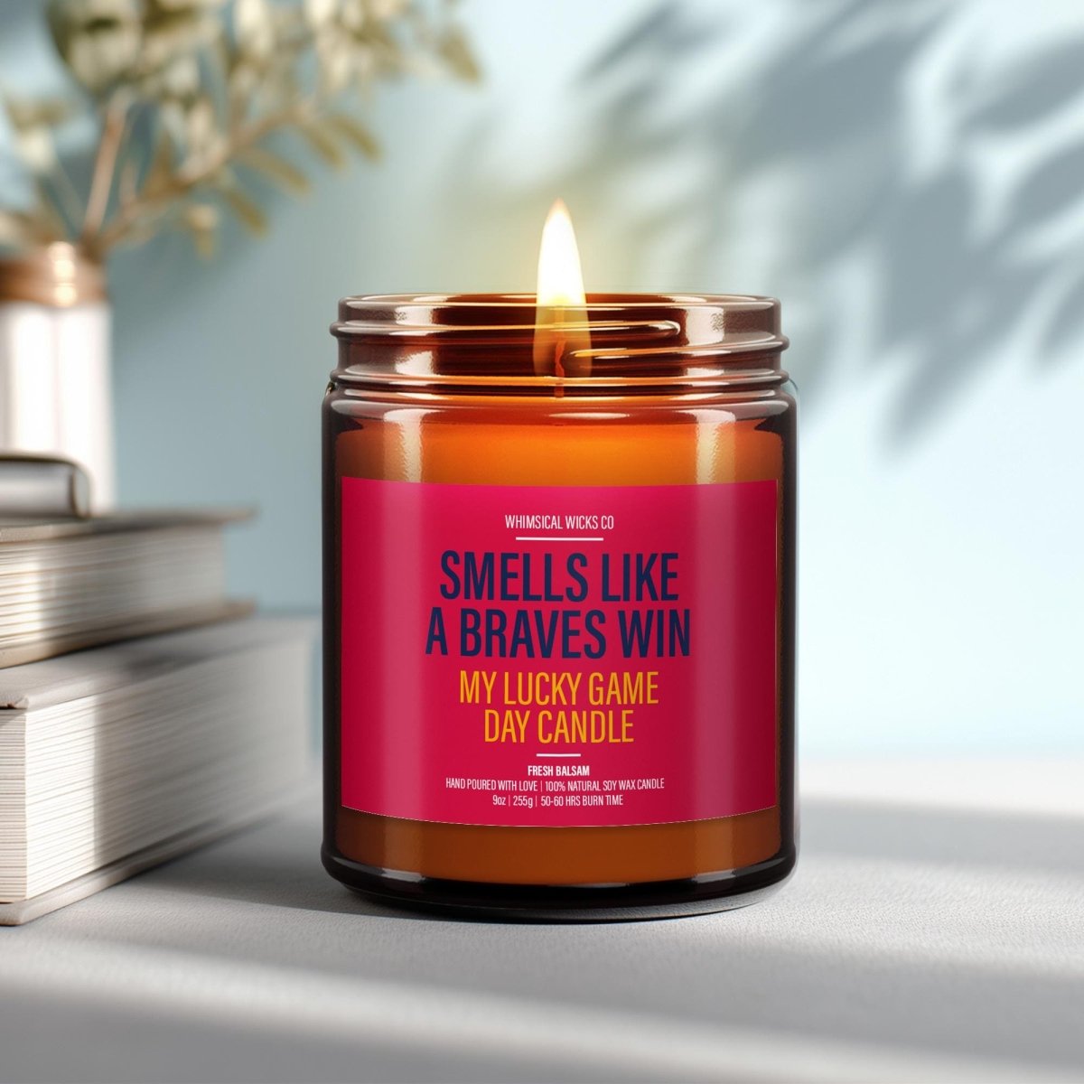Funny Baseball Candle Gift | Smells Like a Braves Win - The Whimsical Wicks Co