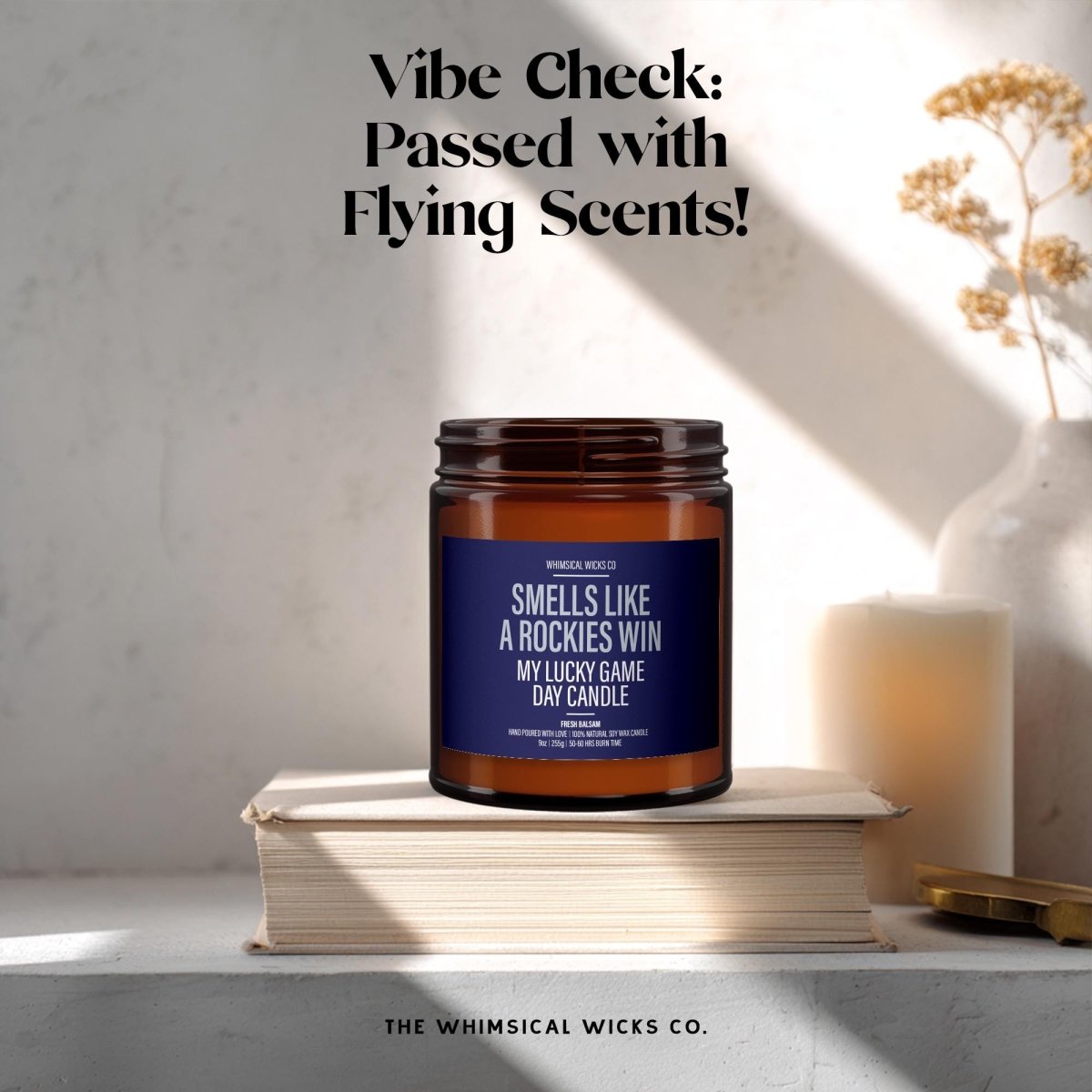 Funny Baseball Candle Gift | Smells Like a Rockies Win - The Whimsical Wicks Co