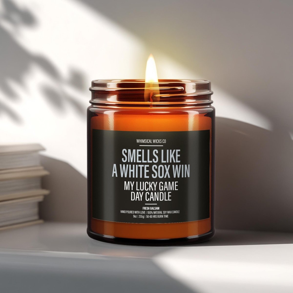 Funny Baseball Candle Gift | Smells Like a White Sox Win - The Whimsical Wicks Co