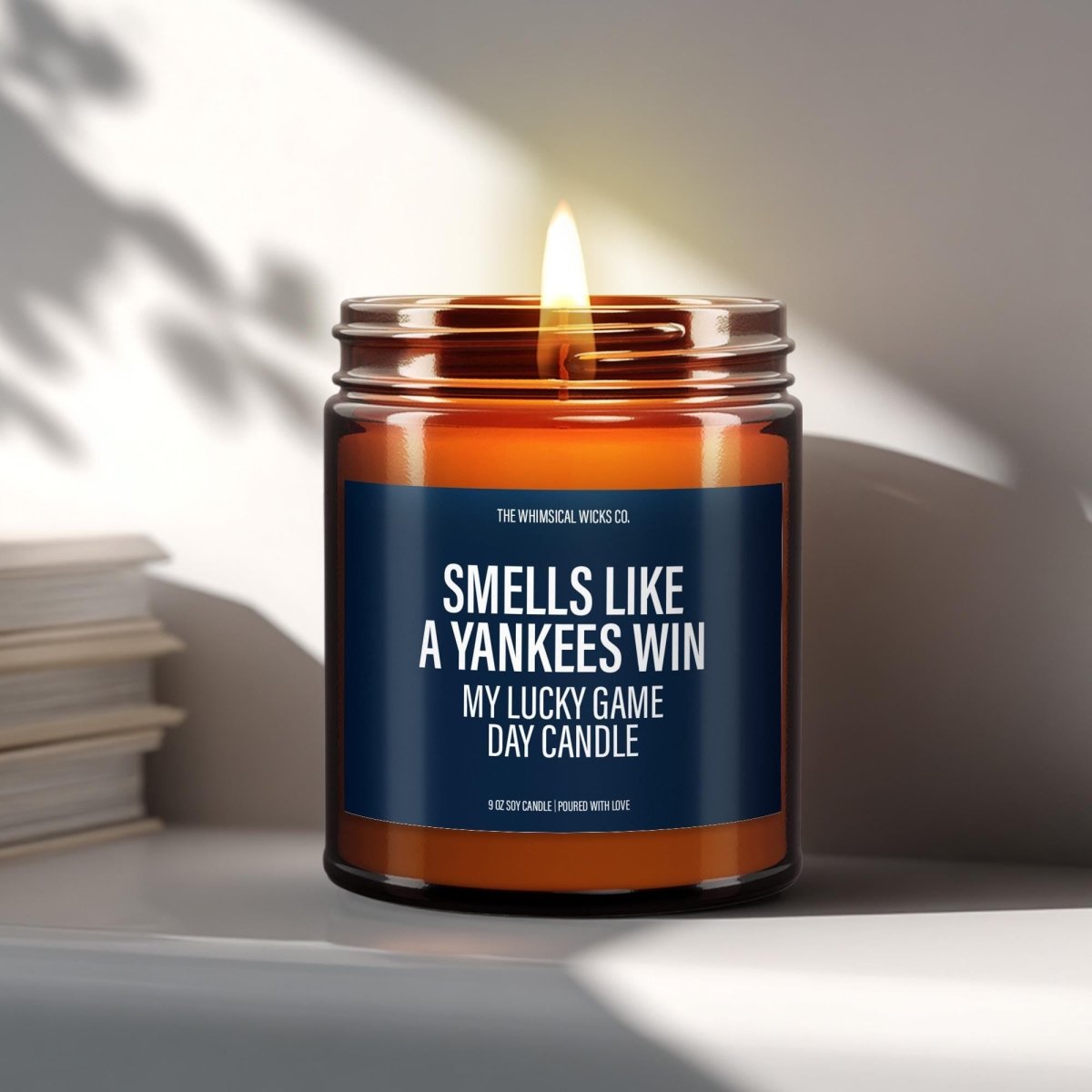 Funny Baseball Candle Gift | Smells Like a Yankees Win - The Whimsical Wicks Co
