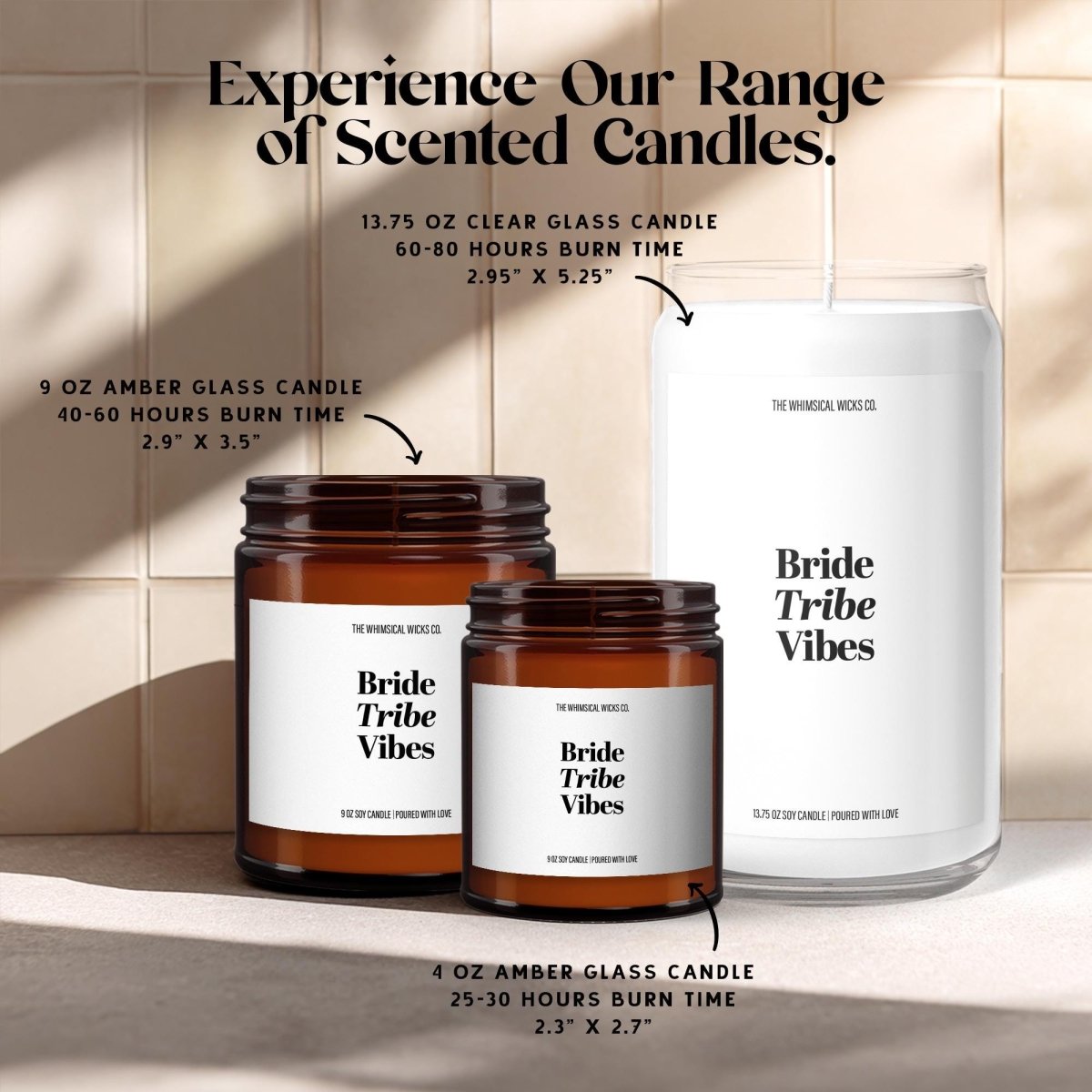 Funny Bridesmaid Candle Favors | Bride Tribe Vibes - The Whimsical Wicks Co