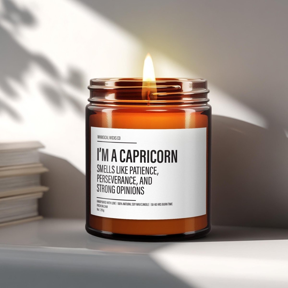 Funny Capricorn Zodiac Candle Gift | Zodiac Birthday Gift for Her - The Whimsical Wicks Co