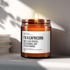 Funny Capricorn Zodiac Candle Gift | Zodiac Birthday Gift for Her - The Whimsical Wicks Co