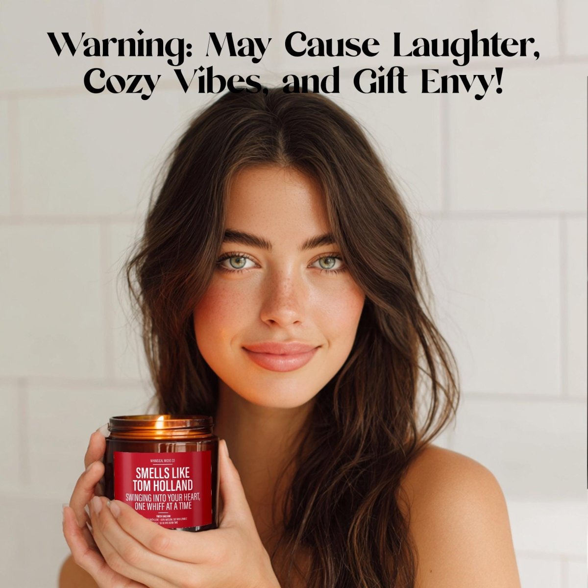 Funny Celebrity Candle Gift | Smells Like Tom Holland - The Whimsical Wicks Co
