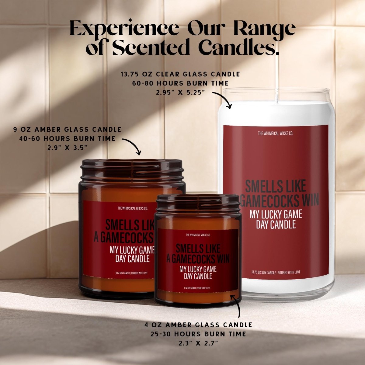 Funny College Football Candle Gift | Smells Like a Gamecocks Win - The Whimsical Wicks Co