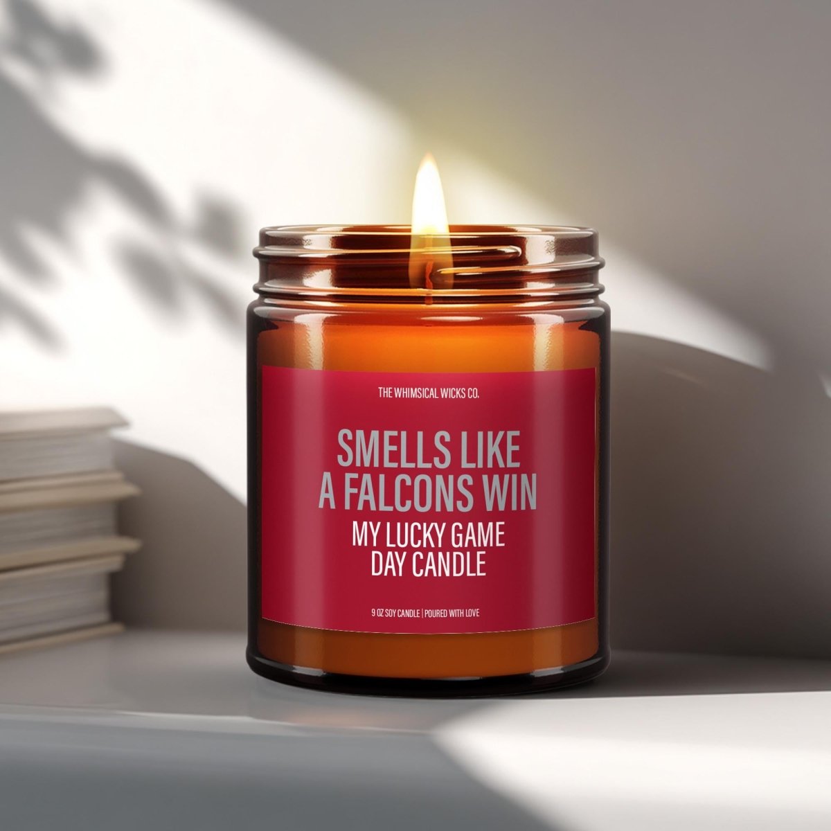 Funny NFL Football Candle Gift | Smells Like a Falcons Win - The Whimsical Wicks Co