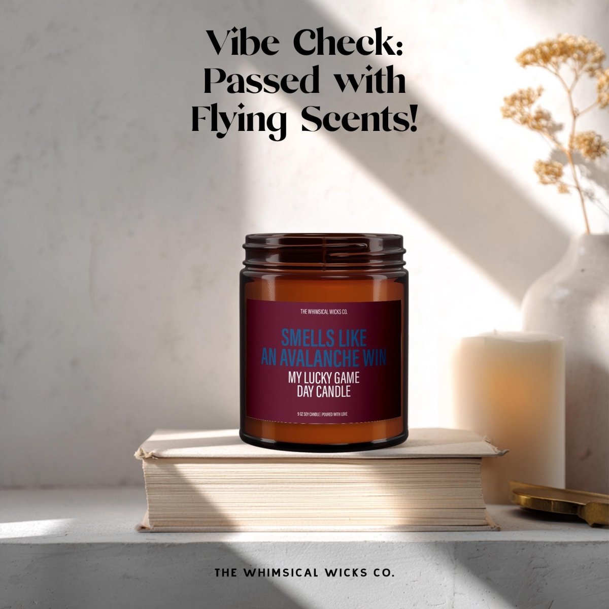 Funny NHL Hockey Candle Gift | Smells Like an Avalanche Win - The Whimsical Wicks Co