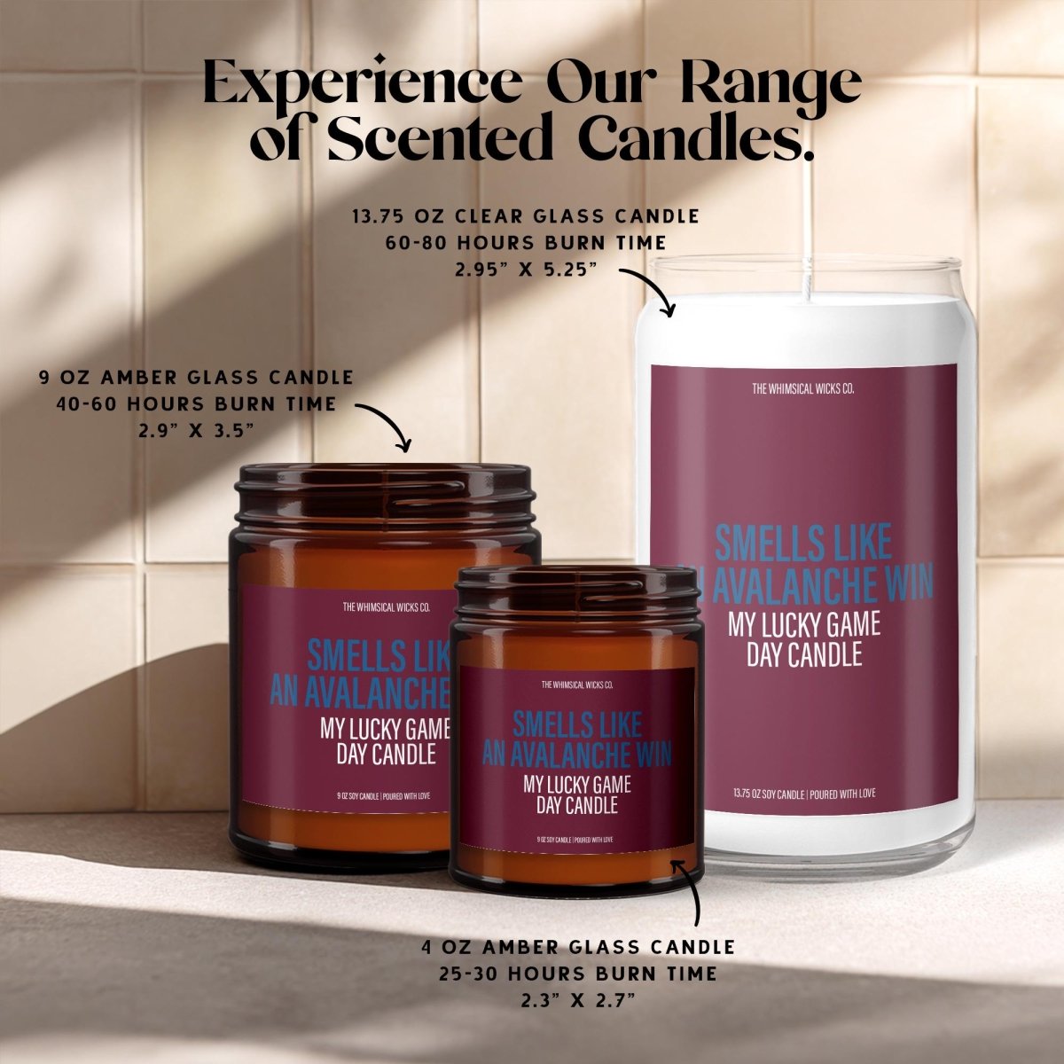Funny NHL Hockey Candle Gift | Smells Like an Avalanche Win - The Whimsical Wicks Co