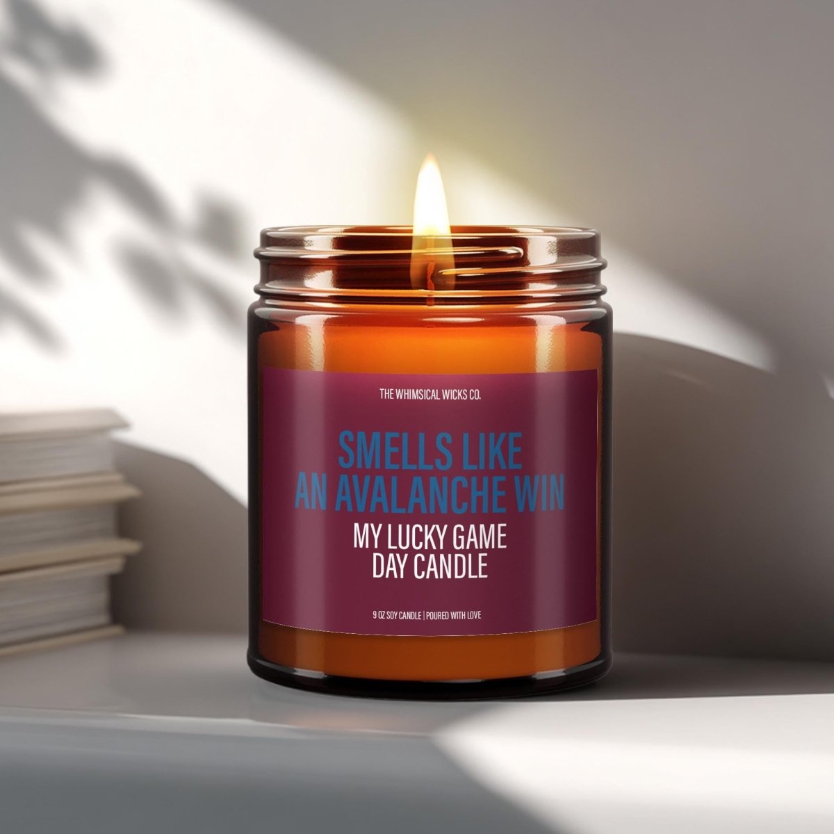 Funny NHL Hockey Candle Gift | Smells Like an Avalanche Win - The Whimsical Wicks Co