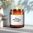 Funny Pisces Zodiac Candle Gift | Pisces – 99% Feelings, 1% Logic - The Whimsical Wicks Co
