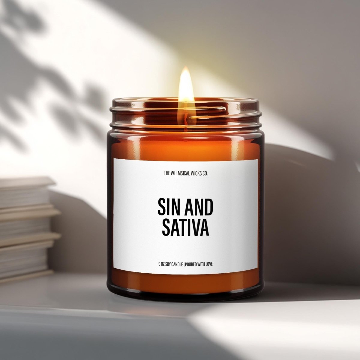 Funny Stoner Candle Gift | Sin and Sativa - The Whimsical Wicks Co