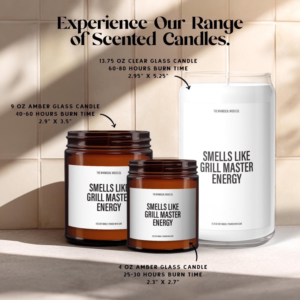 Grill Master Energy Candle | Funny Dad Gift - The Whimsical Wicks Co
