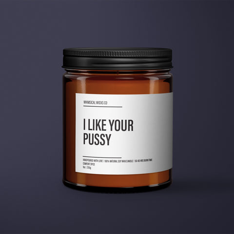 I Like Your Pussy Candle | Adult Humor | Gift Custom Candle | Friendship Candle | Funny Valentines day Gift For Him or Her