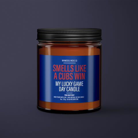 Cubs Candle, Baseball Lovers Gift, Chicago Cubs, MLB Fan Candle, Game Day Experience, Smells Like Victory, Eco-friendly Soy Candle, Baseball Season Decor, Trendy Gifts 2023, Sports Party Accent, Cubs Fan Gift, Unique Father's Day Present