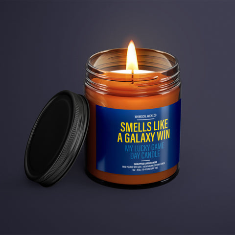 LA Galaxy Candle, MLS Game Day, Soy Wax, Scented Candle, Pro Soccer, Galaxy Gift, Eco-Friendly, Handmade Candle, Aroma Candle, Soccer Season, Galaxy Win, Game Day Decor, Lucky Candle