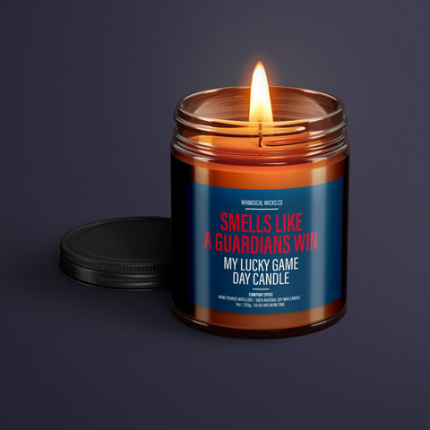 Smells Like A Guardians Win Candle | Unique Gift Idea | MLB Guardians Candle | Lucky Charm Candle | Game Day Decor | Baseball Themed Aroma