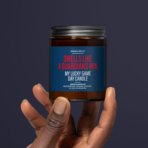 Smells Like A Guardians Win Candle | Unique Gift Idea | MLB Guardians Candle | Lucky Charm Candle | Game Day Decor | Baseball Themed Aroma