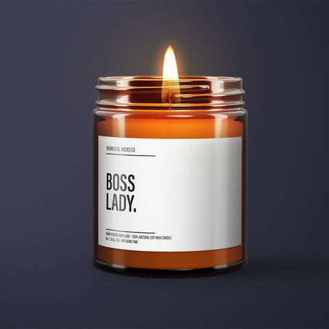 Boss Lady candle, Empowerment scent, Feminist decor, Inspiring aroma, Leadership wax, Female boss gift, Girl power candle, Office chic decor, Motivational scent, Women in power, Strong woman wax, Career woman gift, Queen of the office