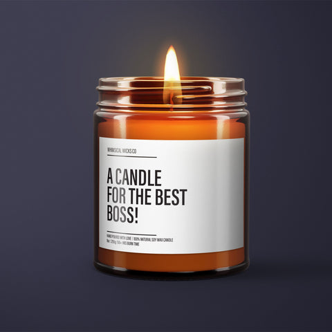 Best boss candle, Boss appreciation, Leadership gift, Inspire office decor, Boss day present, Mentor thank you, Executive candle, Management gift, Supervisor tribute, Leader scent, Team leader gift, Boss's day aroma, Office morale boost