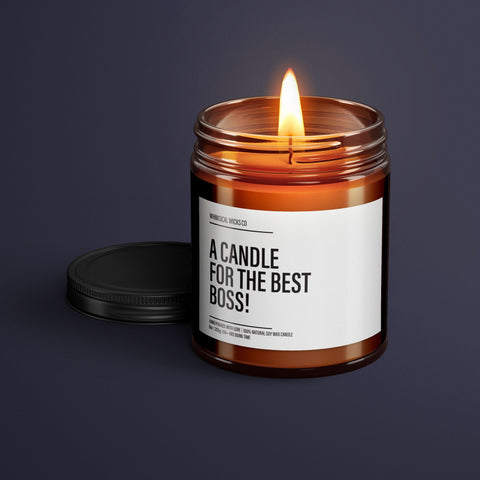 Best boss candle, Boss appreciation, Leadership gift, Inspire office decor, Boss day present, Mentor thank you, Executive candle, Management gift, Supervisor tribute, Leader scent, Team leader gift, Boss's day aroma, Office morale boost