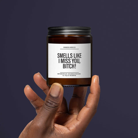 miss you candle, funny gift, friendship candle, sassy decor, snarky gift, soy candle, unique gift, sentimental candle, witty gift, friend decor, bestie candle, funny friendship, long-distance gift