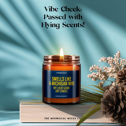 Smells Like A Michigan Win Candle, Football Candle, Michigan Wolverines, Game Day Decor, Sport Themed Candle, Housewarming Gift
