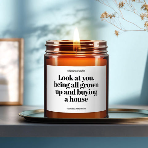 Because nothing says “welcome to adulthood” quite like mortgage payments and overpriced throw pillows. This cheeky candle is the perfect housewarming gift for the friend who finally traded rent receipts for a set of keys. Funny, functional, and unapologetically sassy—it’s the ultimate way to celebrate their big homeowner moment.