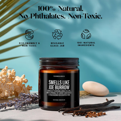 Smells Like Joe Burrow Candle, Cincinnati Bengals Gift, Unique Gift For Boyfriend, Sports Game Candle, Victory Scented Candle, Gift Under 30