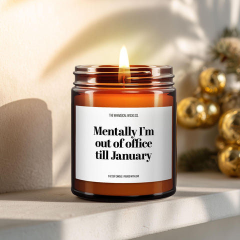 Funny Office Gift, Handmade Scented Candle, Work Colleague Gift, Funny Gift For Coworker, Unique Gift For Boss, Vacation Vibes Candle