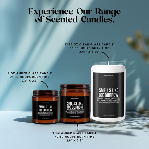 Smells Like Joe Burrow Candle, Cincinnati Bengals Gift, Unique Gift For Boyfriend, Sports Game Candle, Victory Scented Candle, Gift Under 30