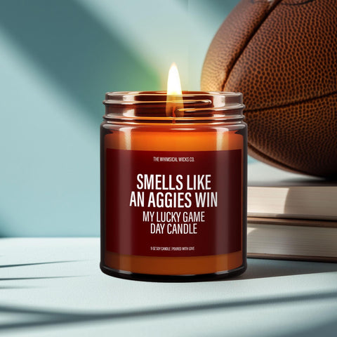 Texas A&M Gift, Texas Aggie Candle, Aggies Sport Candle, Smells Like An Aggie Win,College Football Candle,Game Day Decor,Sport Themed Candle