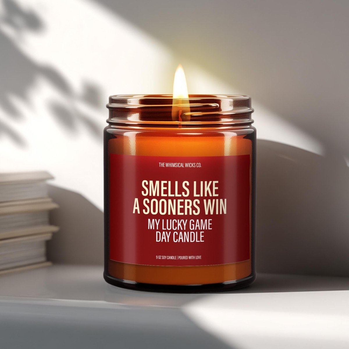 Oklahoma Sooners Candle | Boomer Sooner Gift - The Whimsical Wicks Co